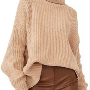 Free People Swim Too Deep Sweater (Tan)